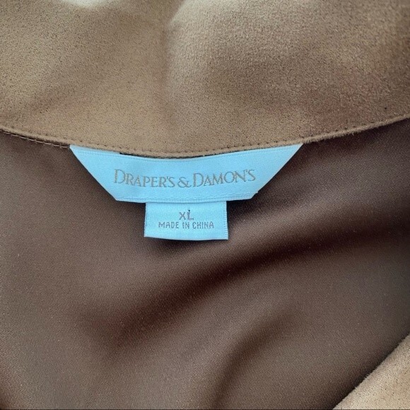 Drapers & Damons Faux Suede 3 Piece Chocolate Rust Purple Pants Set Size XL - Picture 14 of 16